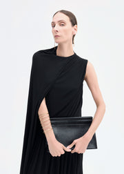 Asymmetric Dress in Viscose Jersey - Black - CO Collections